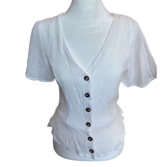 Lily White 90’s style tunic blouse S - Picture 1 of 5